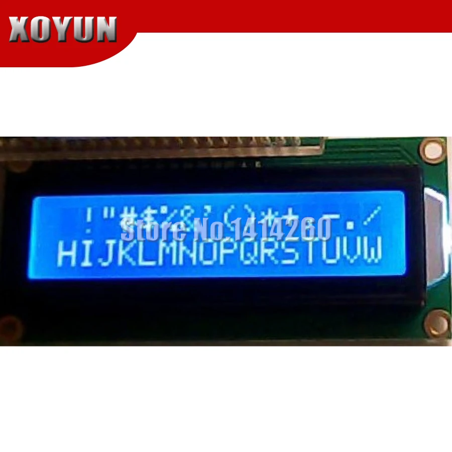 Blue screen 1602 1602A blue LCD 16x2 LCD 5V white font with backlight LCD1602