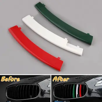 

3pcs/Set Front Hood Grille Decorative Garnish Grill Trim For Maserati Quattroporte 2013 2014 2015 2016