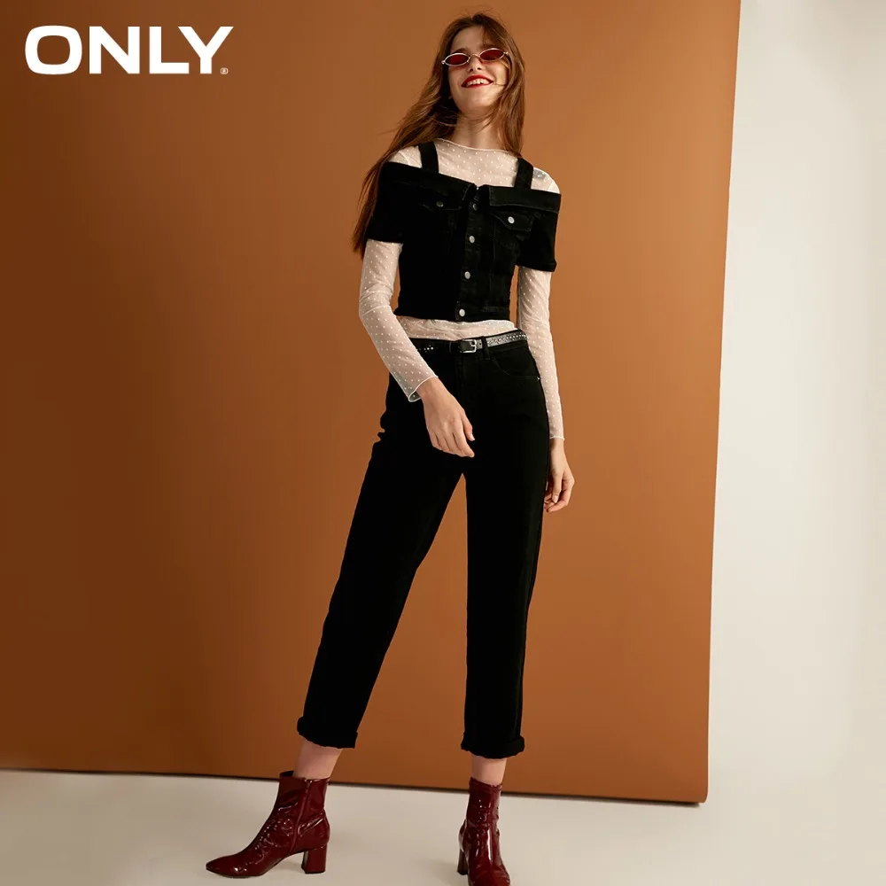 

ONLY Women's autumn new loose high waist cropped jeans | 118349614