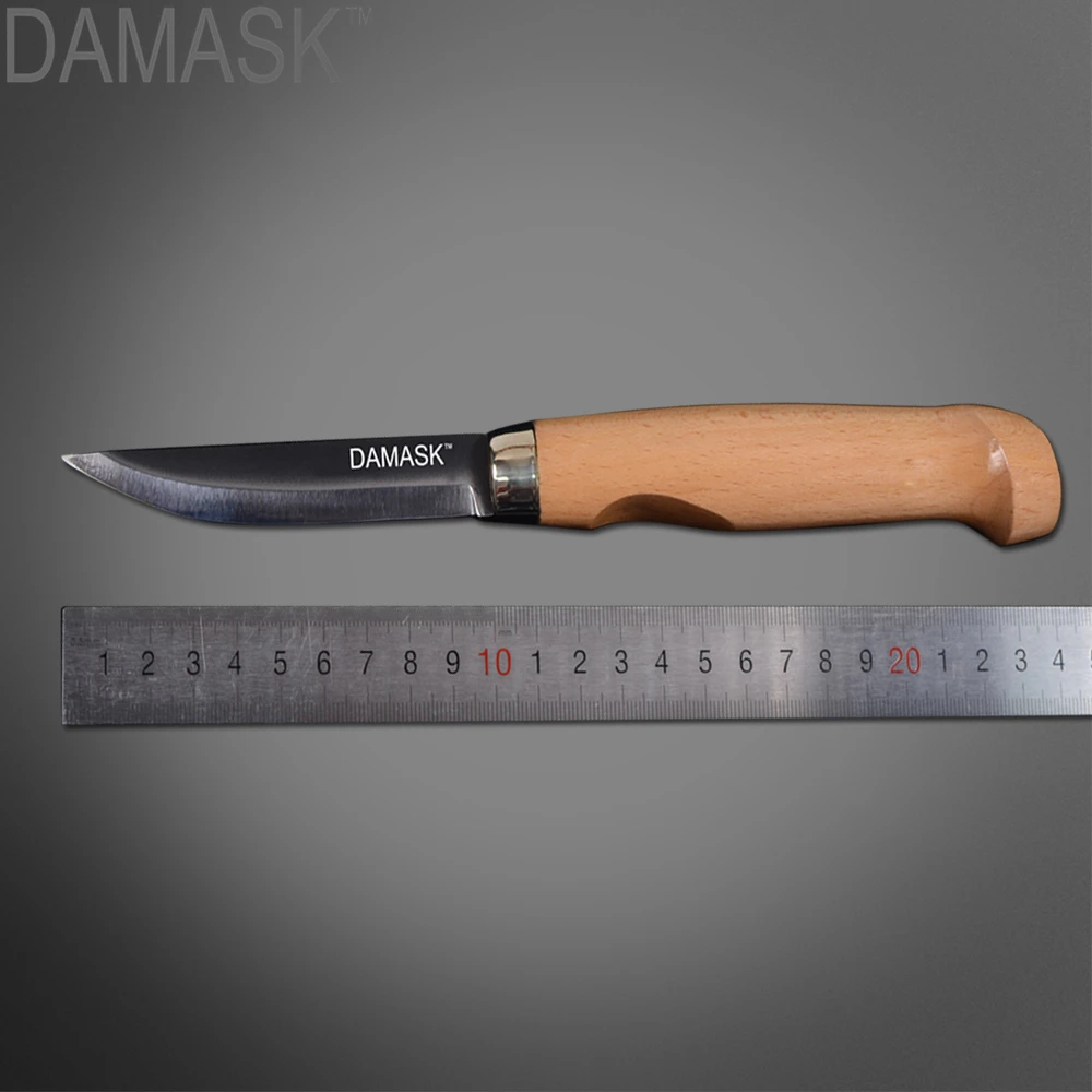 

DAMASK High Carbon Steel Outdoor Knife Sharp Camping Hunting Survival Knife Outdoor Hunting Hand Tools Wood Handle With Sheath