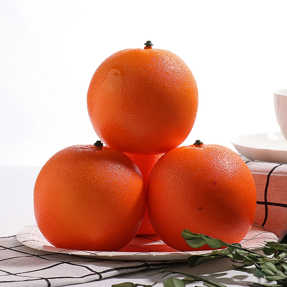  10pc Decorative Artificial Fruit Orange Fruits Fake Cognitive Teaching Aids Fruit EVA Plastic Props - 33006061943