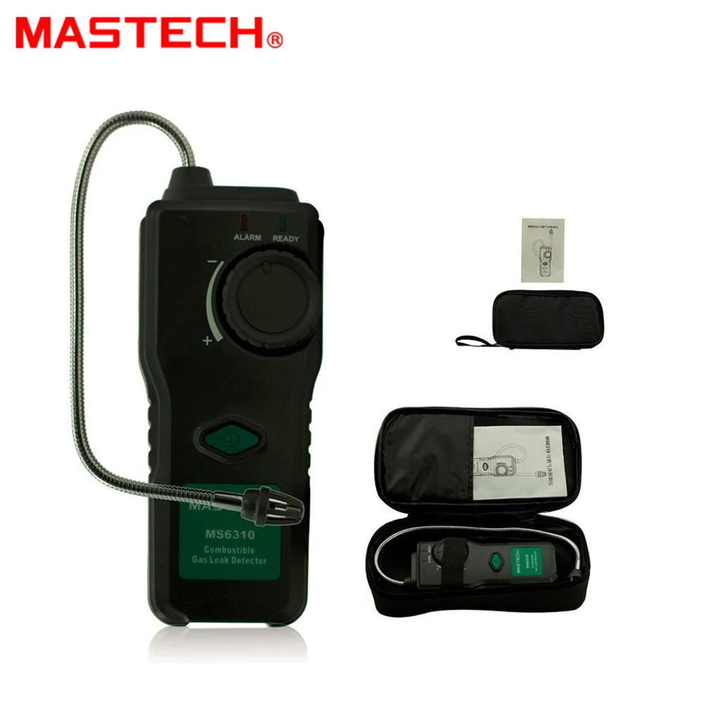 MASTECH MS6310 Портативный горючих детектор утечки газа пропан природный газ газоанализатор со звуко-световая сигнализация