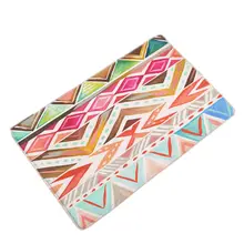 Национальный стиль креативный цветной геометрический фланелевый Придверный коврик для гостиной ванной Противоскользящий ковер для украшения дома