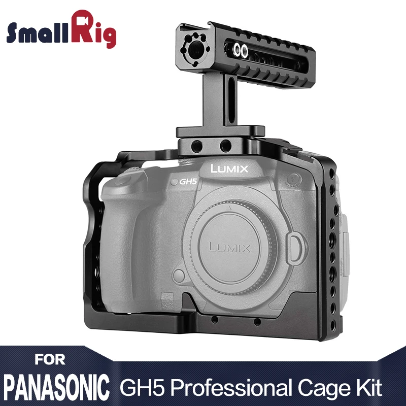 SmallRig Camera GH5 Dual Aluminum Cage kit For Panasonic Lumix GH5 / GH5S Form Fitting Cage with Top Handle Grip 2050 SmallRig Camera GH5 Dual Aluminum Cage kit For Panasonic Lumix GH5 / GH5S Form Fitting Cage with Top Handle Grip 2050