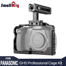 Smallrig двойной Алюминий Клетки для камеры комплект для Panasonic Lumix gh5/gh5s облегающие клетка с Топ Ручка 2050