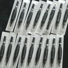 16 мм 9RT для выведения токсинов, 40 шт Черный кремний стерильные для тату одноразовые ручки трубки с наконечником