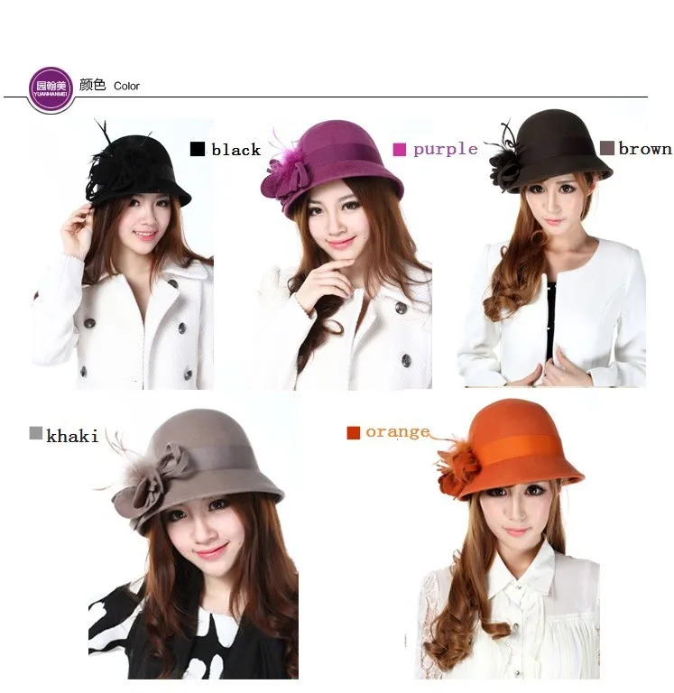 Ведро шляпы регулируемая шляпа женский кашемир hat осень и зима теплая hat cap торговый женщина