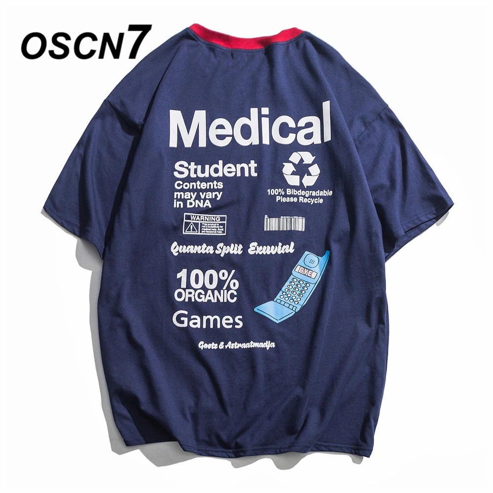 

OSCN7 2019 Graphics Print T-Shirt Men Streetwear 2019 Short Sleeve T-Shirts Men Harujuku Hip Hop Casual Women Tee Tops H9153