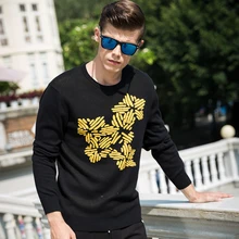 LIONPAUL весна осень Англия Stylek мужские пуловеры с круглым вырезом мужской компьютерный вязаный свитер мужской цветочный узор свитера