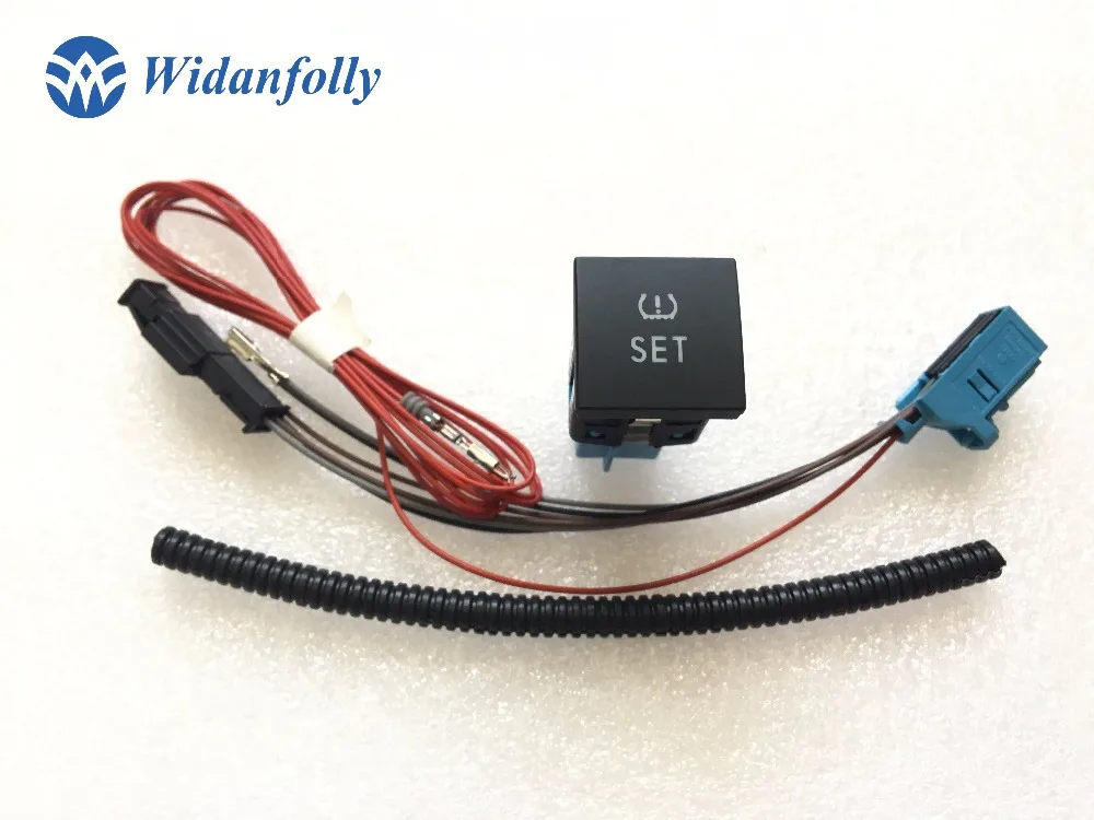 

Widanfolly TPMS Tire Tyre Pressure Warning SWITCH Button+Wire harness For Golf 6 MK6 MK5 MK6 56D 927 121 56D927121