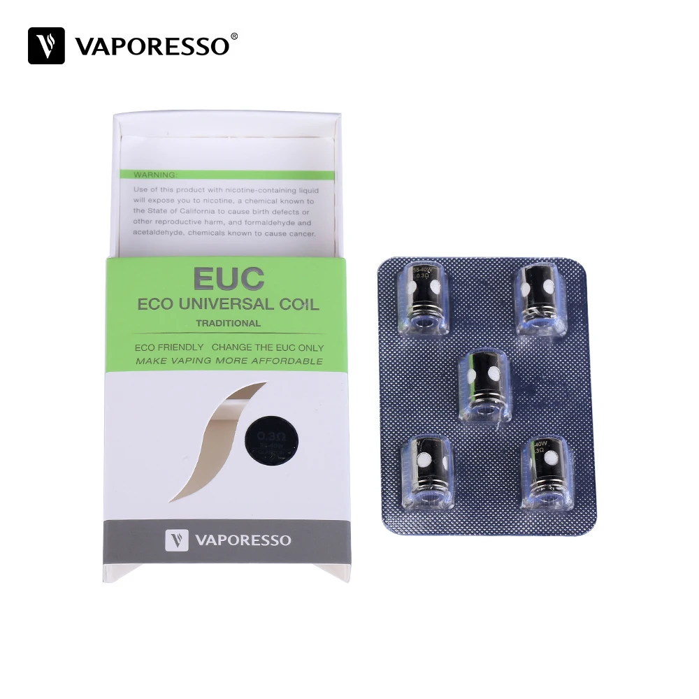 5 шт. оригинальный Vaporesso VECO ONE традиционная катушка EUC 0 3 Ом для Veco One Plus Tank/Estoc Tank Mega/