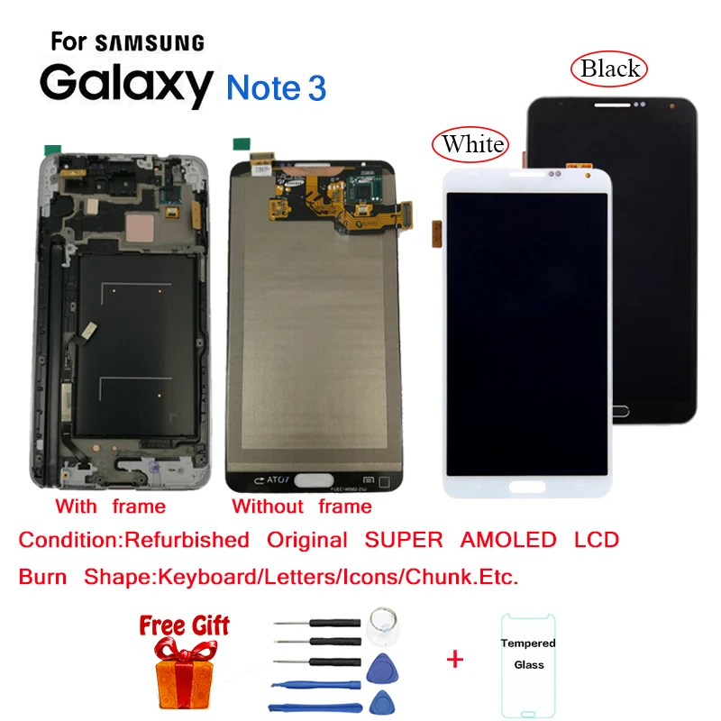 Для samsung Note 3 N900 N9005 Замена ЖК-экрана для samsung Note III N9008 ЖК-дисплей модуль ожога тени