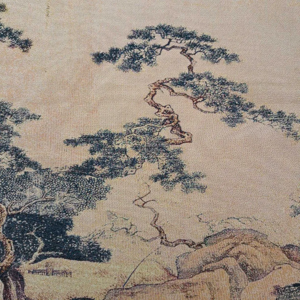 Китай старый Тибет шелк Thangka как висячая картина Фэншуй Пейзаж