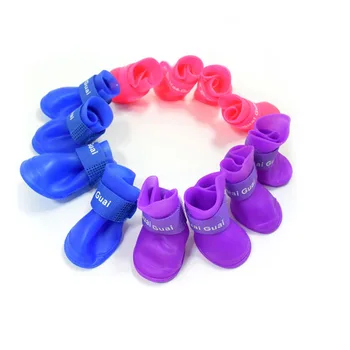 

Silicone Waterproof Dog Shoes for Rain Plastic Anti Slip Dog Clothes Summar Accessories Pet Dog Boots Dog Cat Supplies