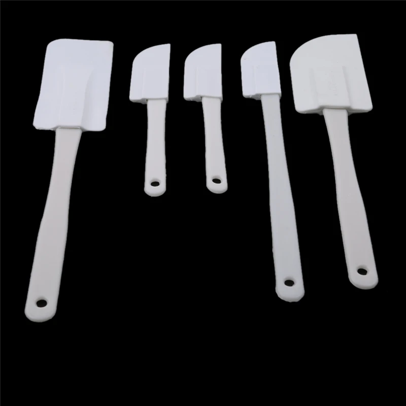  5PCS/Set Cake Cream Spatula Brush Silicone Cake Sugarcraft Butter Batter Scraper Fondant Baking Pas