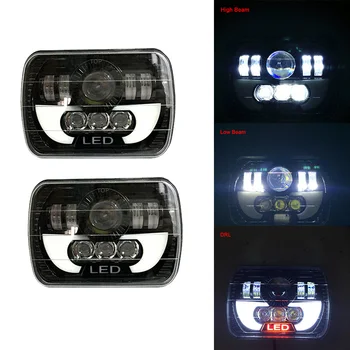 

FADUIES 5x7" Auto DRL Led headlamp 5x7 Inch Led Truck Headlight 6x7" High/Low beam Square Led Headlight For Jeep Cherokee XJ