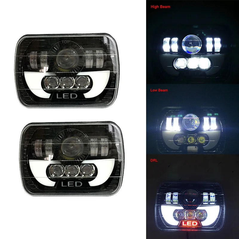 FADUIES 5x7 "авто DRL светодиодные фары дюймов для грузовика Led 6x7" высокий/ближний