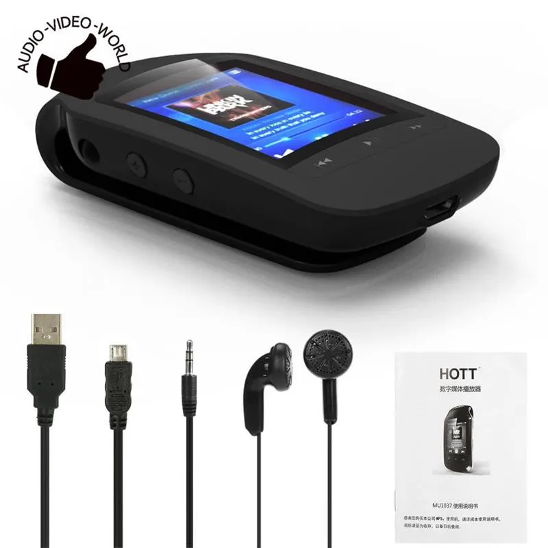 Портативный 8 ГБ мини-клип Bluetooth mp3 плеер HOTT 1037 Спорт Шагомер FM радио w/TF слот для карты стерео музыкальный плеер 1,8 ЖК-экран