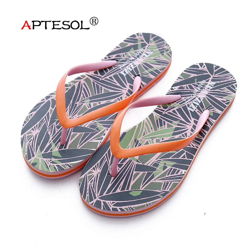 

APTESOL Women's Summer Fashion Casual Slippers Unisex Lightweight Daily Flip Flops Rubber Soft Couples Outdoor Beach Lazy Shoes