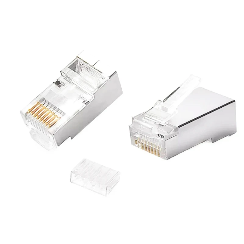 

RJ45 Connector Cat6 Shielded 8P8C Gold Plated Ethernet Cable Plugs With Load Bar Two Pieces Per Set Cat6 FTP STP Cable Terminals