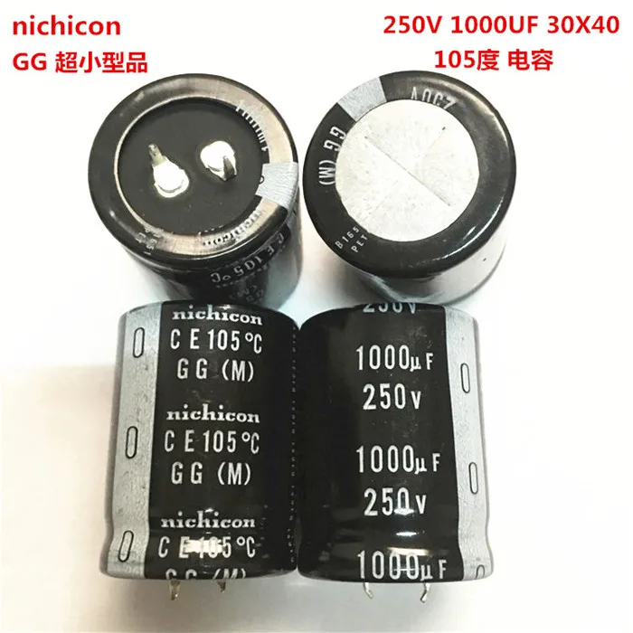 2 шт./10 шт. 1000 мкФ 250 В Nichicon GG 30x40 мм 250V1000uF кнопки в БП конденсатор | Электронные