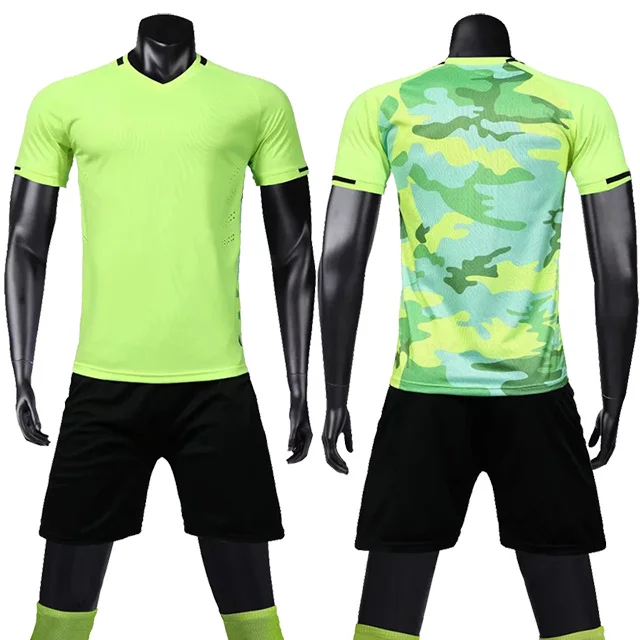 Пользовательские футбольные Джерси наборы новые взрослые футбольные майки Набор полиэстер качество Футбольная форма Мужская спортивная одежда - Цвет: green