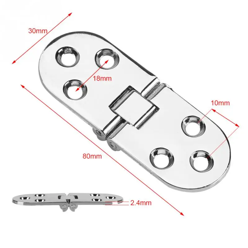 80 мм x 30 мм Металлическая петля из цинкового сплава с круглыми краями швейная машина складной стол мебель флип лоток петли большие дверные петли