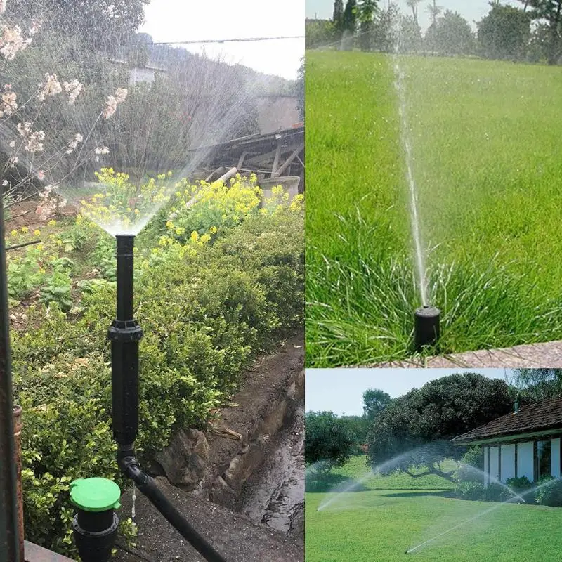 Adjustable Plastic Pop up Sprinklers 25 360 degree Lawn Irrigation
