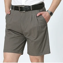 Мужские хлопковые повседневные летние шорты для среднего возраста, для пожилых, пап, дедушек, прямые, длина до колен, подарок, новинка, 4 цвета