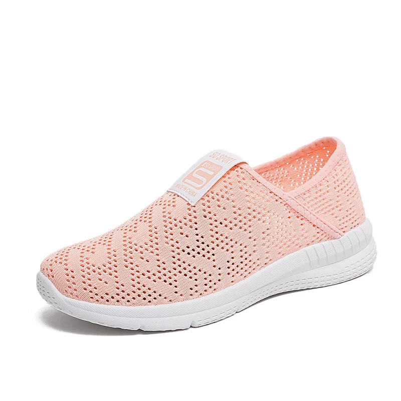 

2019 New Air Mesh Tennis Shoes Women Outdoor Sport Shoes Female Soft Lightweight Breathable Tennis Students Flats Non-Slip Shoes