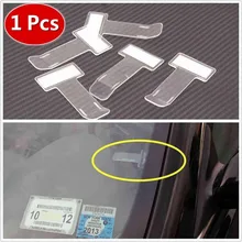 

1PCS Car Auto Fastener Clip Parking Ticket Permit Holder 7.2 x 3.8 x 0.17cmWindscreen Window Timing Documents Folder Transparent