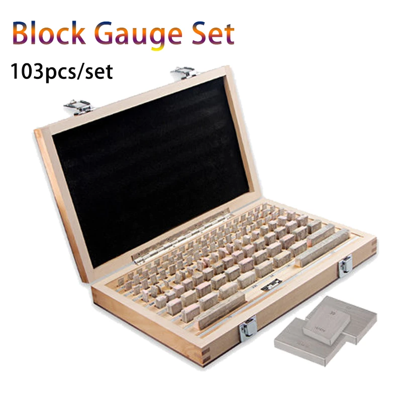 

1.005- 100mm 0 grade 103pcs/set Block Gauge inspection measure block set