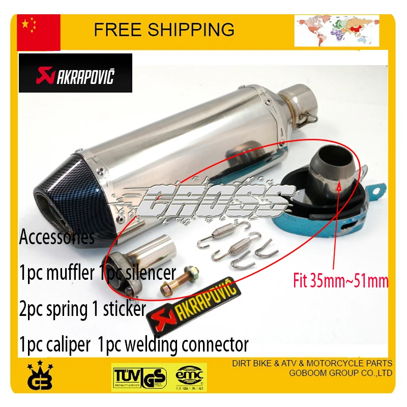 ФОТО Modified Motorcycle Exhaust Pipe Muffler CBR CB400 CB600 CBR600 CBR1000 CBR250 CBR125 ER6N ER6R YZF600 Z750 pipe free shipping