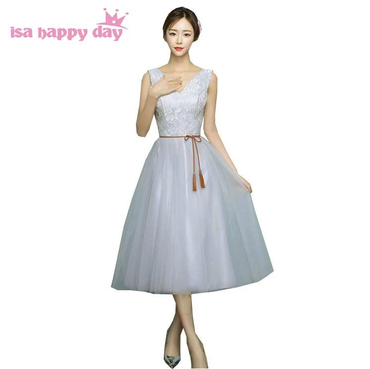 light gray cocktail dress