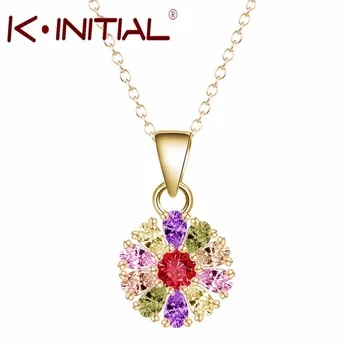 1Pcs Christmas Gift Fashion Choker Crystal Zircon Necklace Pendant Luxury Jewelry Water Drop Necklaces For Women Collares 2016