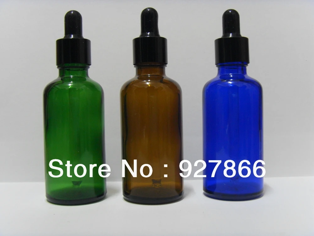 6 шт. 50 мл-1,67 унций янтарные/синие/зеленые стеклянные бутылки для капельницы/улитки для эфирных масел, косметики/жидкостей упаковка, вы выбираете цвет
