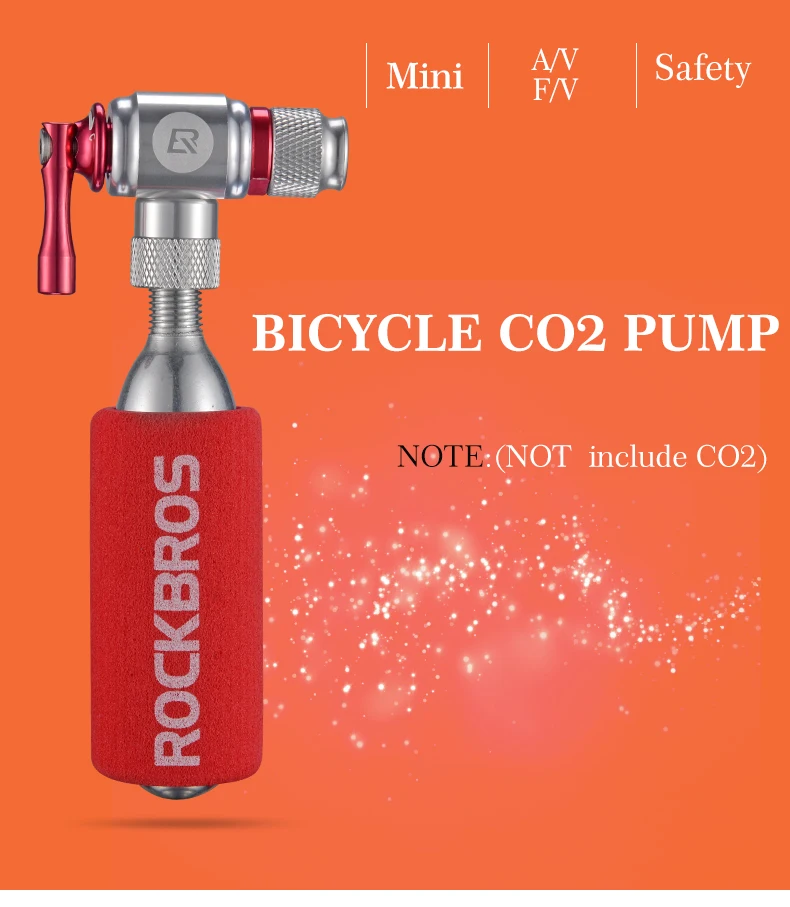 ROCKBROS Cyclin Bike мини-насос CO2 Алюминиевый изолированный рукав воздушный g велосипедный портативный насос велосипедный мяч насос Аксессуары для велосипеда