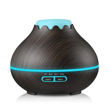 

KBAYBO 400ml Electric Aroma Diffuser Mist Maker Air Humidifier Essential Oil Diffuser Aroma LED Lamp Aromatherapy for Home Wood