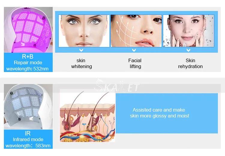 Лидер продаж устройство фотодинамической терапии антивозрастной, антиакне морщинка светодиодный лица фотоновая маска лампа для светотерапии уход за кожей лица ухаживающее косметологическое оборудование