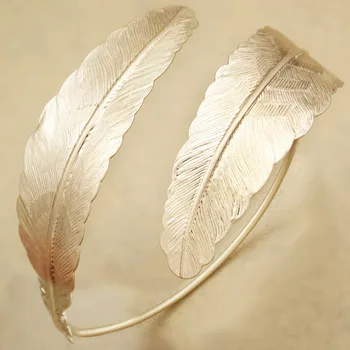 Indian Swirl Leaf Arrow Feather Bracelet Armband Upper Arm Cuff Armlet Bridal Love Bangle Cuff Indian Men Jewelry Dropshipping