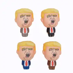 Мультфильм сжимаемая игрушка персонаж Трамп декомпрессионное отверстие Моделирование PU медленно отскакивающие игрушки милая игрушка