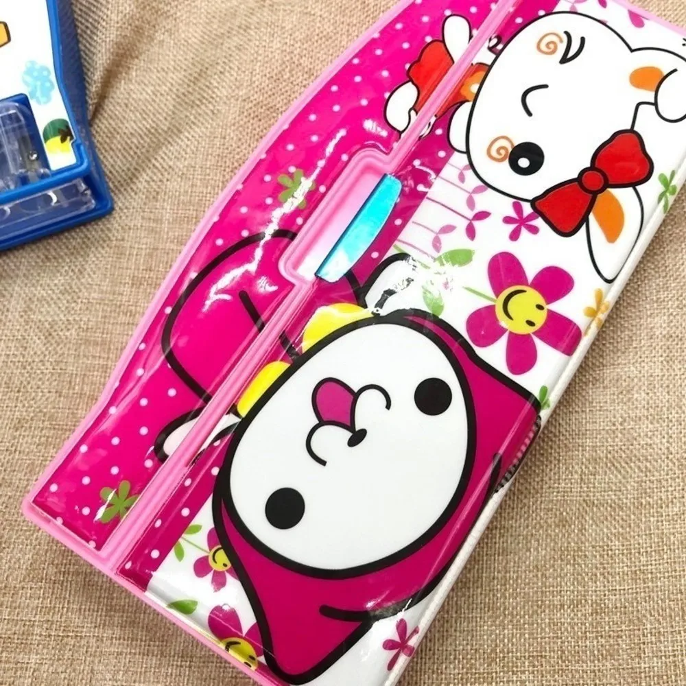 

Multifunction Case with Sharpener Cute Girls Plastic Students Pencil Box pencilcase school supplies NEWBEST