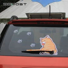 BEMOST Auto Accessories Car Styling Hot Sales Cartoon Funny Cat Moving Tail Animal Stickers Car Rear Window Wiper Decals Sticker car styling cool flying eagles with wings car stickers bird hawk motorcycle bike decals auto window tail bumpers
