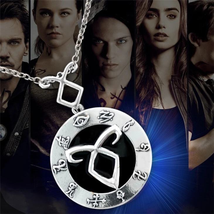 

The Mortal Instruments City of Bones necklace vintage Angelic Power Runes Shadowhunters pendant for men and women wholesale
