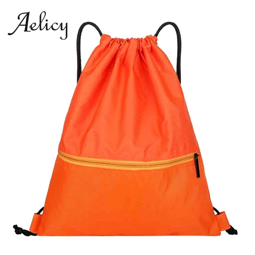 

Aelicy Pure Color Drawstring BackPack Women Men Travel Fitness Sport Sling Shoulder Bag Casual Storage Rucksack Bundle Pocket