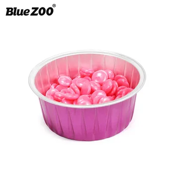 

3pcs/set Blue Zoo hard wax beans bowl 80g Capacity cute rose red color round shape Aluminum Foil Wax Melting Bowl BZ104
