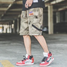 April MOMO мужские короткие Харадзюку хип хоп Карго короткие камуфляжные уличные камуфляжные спортивные короткие джоггеры штаны с несколькими карманами мужские