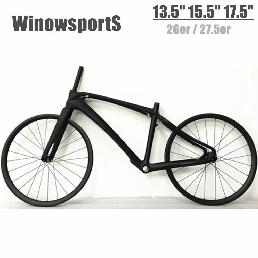 Winow 26er карбоновая mtb рама 13," 15,5" 17,5 дюймов детская рамка с QR 135*9 мм 12*142 мм через ось 26 дюймов 27,5 er mtb карбоновая рама