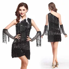 Для женщин Распродажа хлопок новые женские латиноамериканских танцев с бахромой, платье, Одежда для танцев на шесте/самбы) тренировочное платье(юбка+ Ручная манжета/on