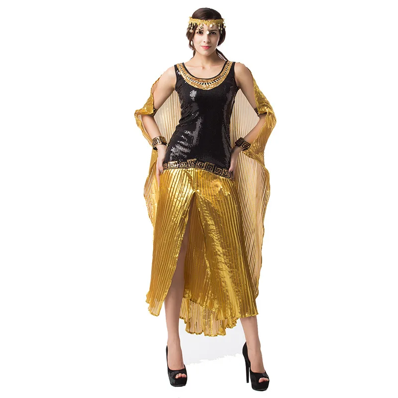 Sexy Halloween Costumes Cleopatra Costume Full Sequin Egyptian Goddess